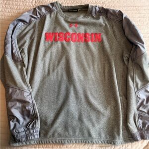 Wisconsin Badgers Under Armour Gray Crewneck - Cross listed on Mercari